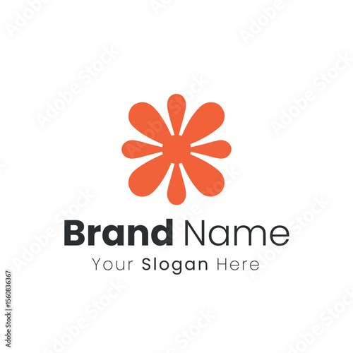 Orange Blossom Abstract Logo Design for a Modern Company Seeking Unique Visual Identity and Brand Recognition