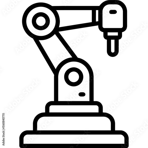 Collaborative robot outline icon vector