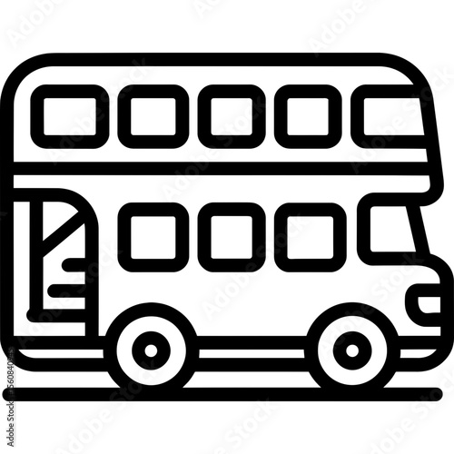 black double decker bus outline clip art preview