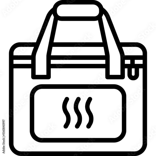 Food delivery bag outline icon vector