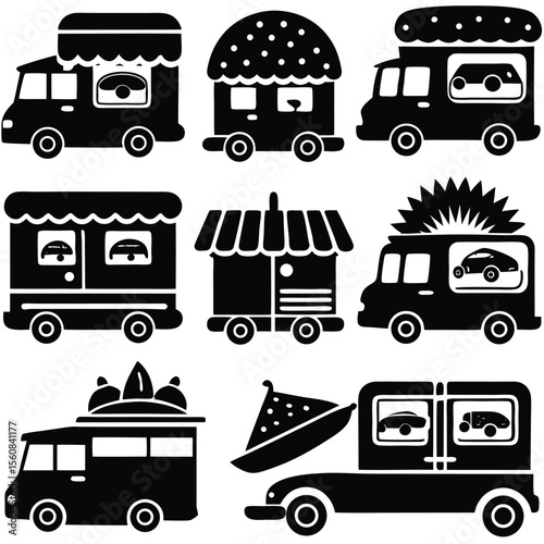 Food Truck & Street Vendor Icons
