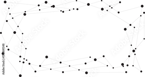 abstract vector of connected lines and dots