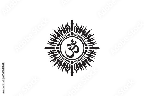 A religious symbol silhouette with a simple, understated design set against a white background 