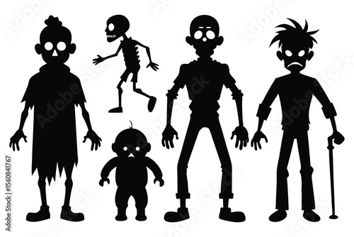 Zombie silhouettes