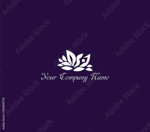 Elegant lotus logo — perfect for beauty, wellness, spa, or yoga brands seeking harmony and natural sophistication