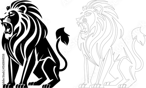 Majestic Lion Emblem Vector Set

