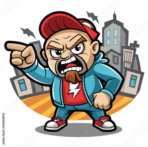 cartoon illustration of a man in a suit