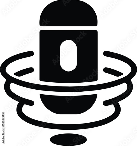 Silhouette Salt shaker condiment black and white vector Illustrator