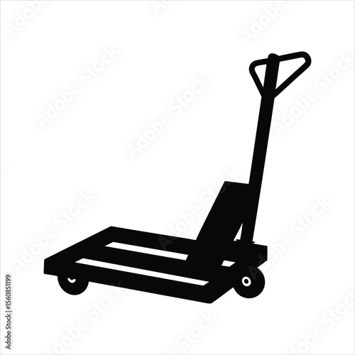 Hand Pallet Jack Silhouette Vector Design