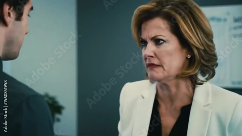 Business woman angry on employee, ceo angry, business woman