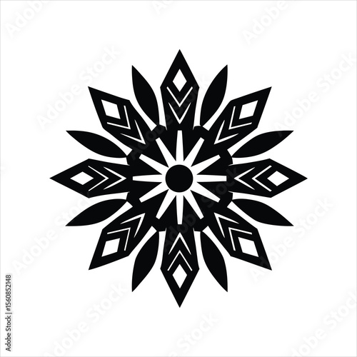 Native Pattern Silhouette Vector Design