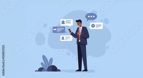 a man in a suit standing next to a rabbit