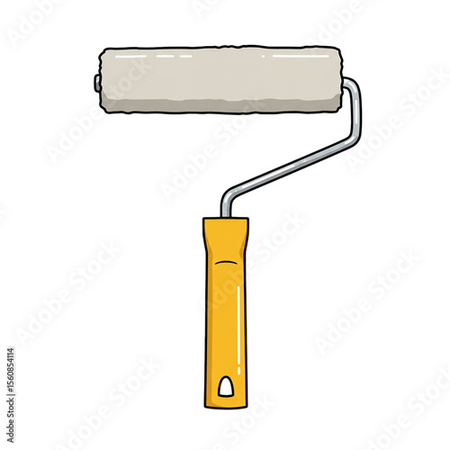 paint roller isolated on white background 