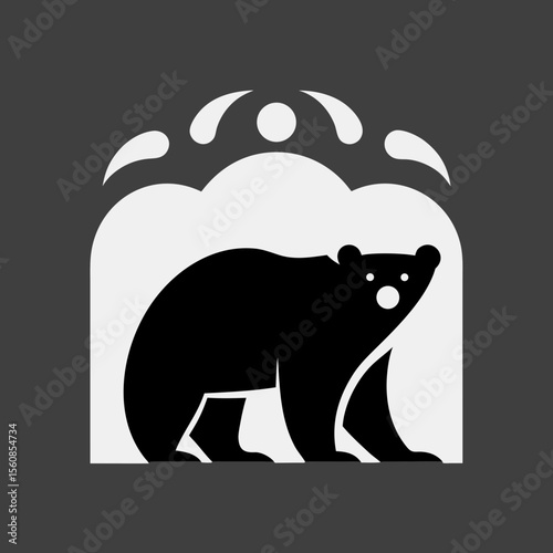 vector black bear