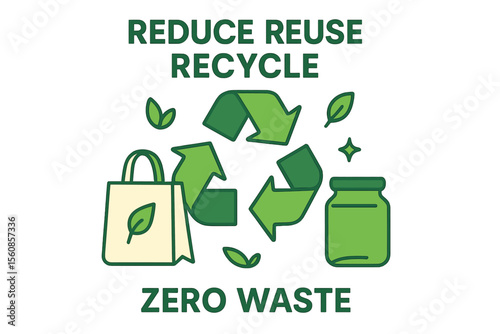 Sign of reduce, reuse, recycle
