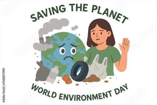 Saving the planet on World Environment Day, where Planet Earth is engulfed in smoke, plastic, and garbage, with global warming and climate change looming, prompting Earth Day awareness and eco