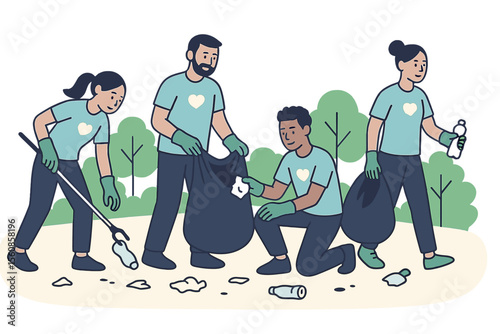 Volunteers are joining forces to clean a park and dispose of trash