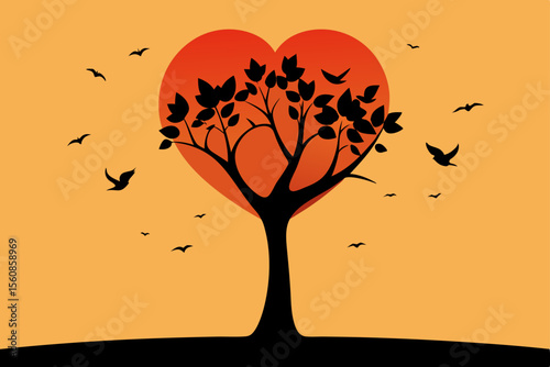 autumn tree vector illustration
