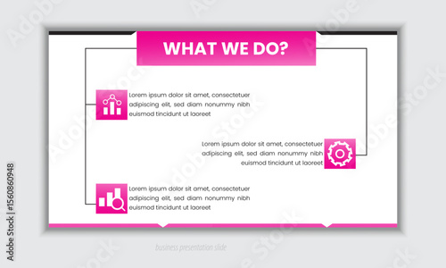 Professional business PowerPoint presentation slides template design. Infographic elements template set for web, print, annual report use for modern company profile
