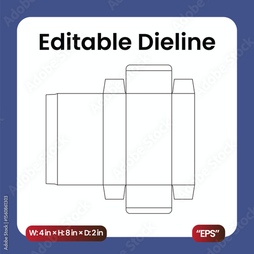 editable dieline box, box dieline template, box dieline, packaging dieline, die cut box layout