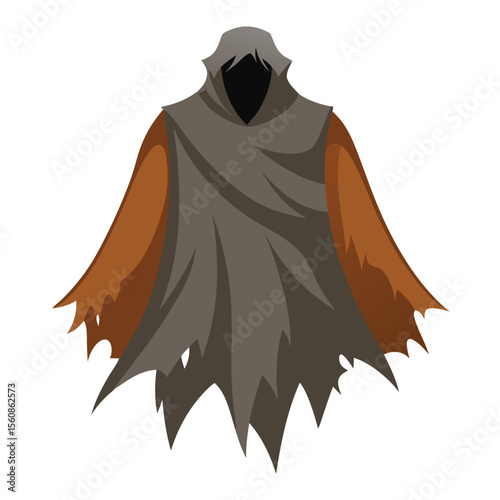 Tattered Cloak Vector Illustration ? Cartoon, Clipart and Line Art Design.eps