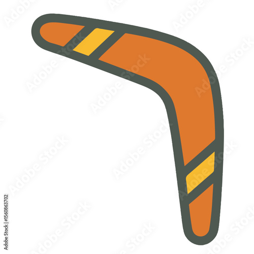 Cartoon boomerang icon on white background
Vector image weapon