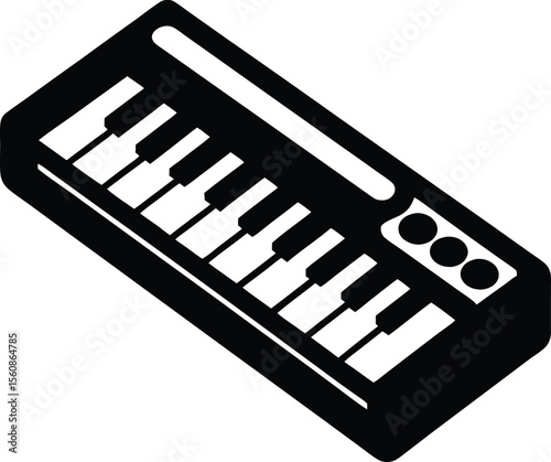 Synthesizer Keyboard Icon vector