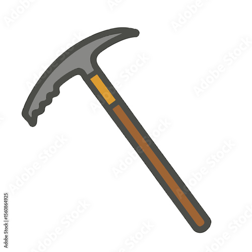 Cartoon ice pick icon on white background
Vector image weapon