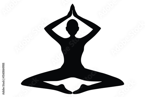 yoga silhouette vector
