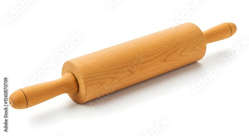 Rolling pin on white background.
