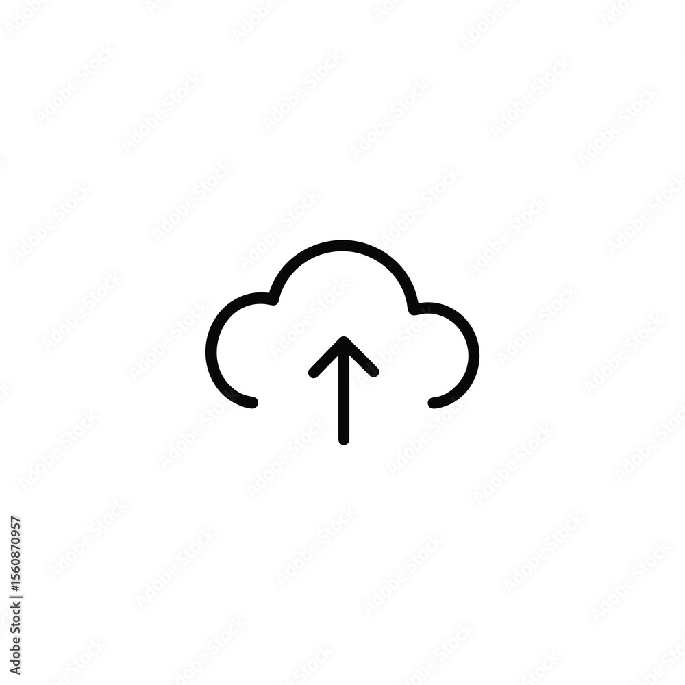 Cloud Upload Symbol Outline Cloud Upload Symbol Outline