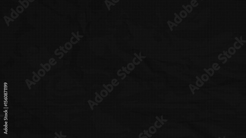Black Crumpled Sheet graph paper background wiggle animation. Architect background. Millimeter paper sheet grid. Geometry concept. Animation background.