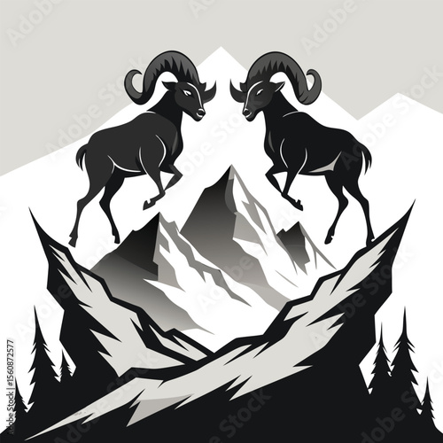 Majestic Mountain Rams A Powerful Symbol of Wild Nature
