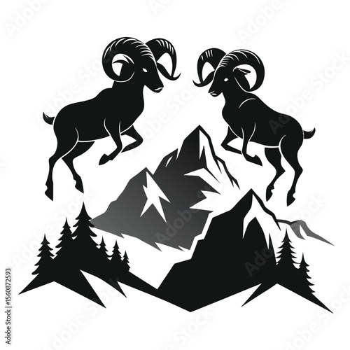 Majestic Mountain Rams A Powerful Symbol of Nature's Strength