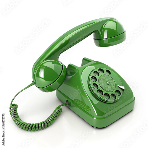 old phone with green background