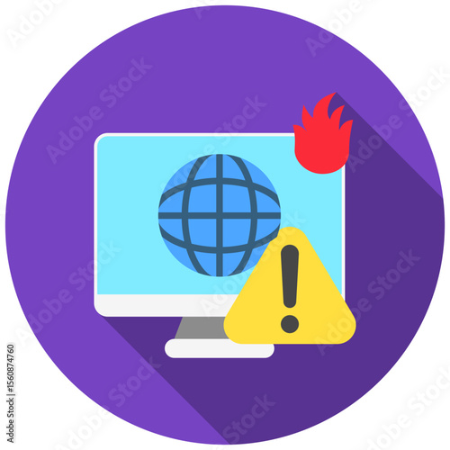 Breaking News mini illustration rounded flat color icon, use for journalist, broadcasting, news and media UI, UX kit, app and web development, digital or print.