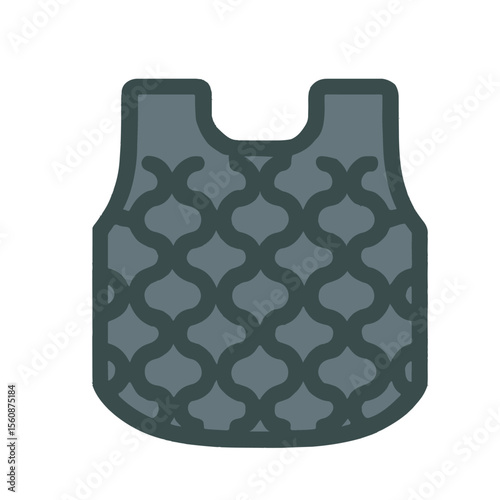 Cartoon chainmail icon on white background
Vector image weapon