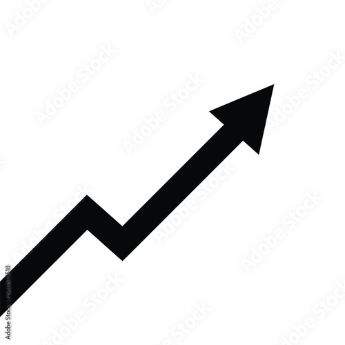 Upward Trending Arrow Growth, Progress, Success, and Development