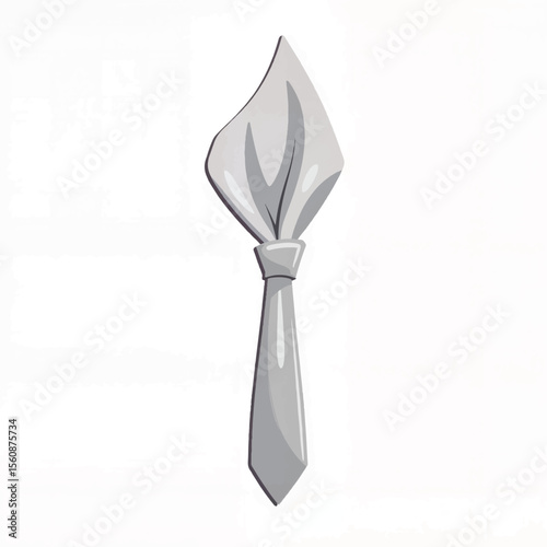 Stylish napkin tie illustration, elegant dining concept