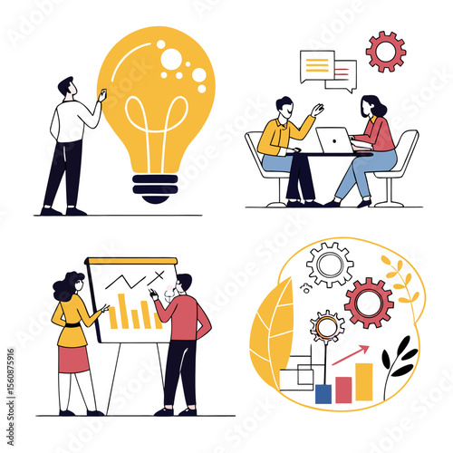 set of business icons