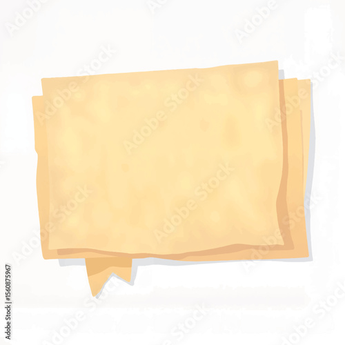 Crumpled paper sheet on white background, communication concept