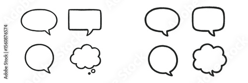 Variety of speech and thought bubbles suitable for comic or graphic design applications