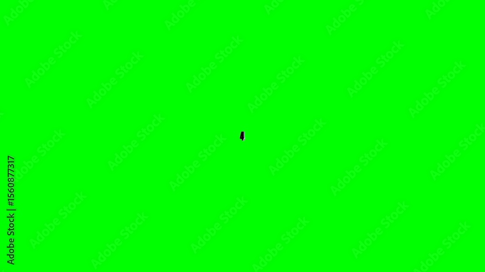 3D gradient countdown number animation template. With zoom in and out effect. Countdown timer for 9 to 0 seconds for video overlay with green screen background. Simply and modern style