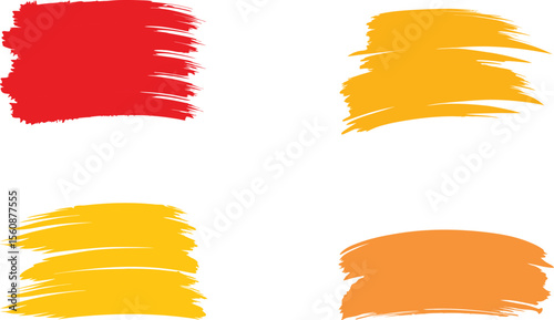 Paint Brush Stroke. Colorful paint strokes. Set of colorful brush strokes, 