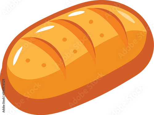 Delicious whole wheat bread loaf isolated on transparent background