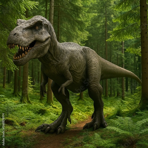 Dinosaurier Tyrannosaurus im Wald