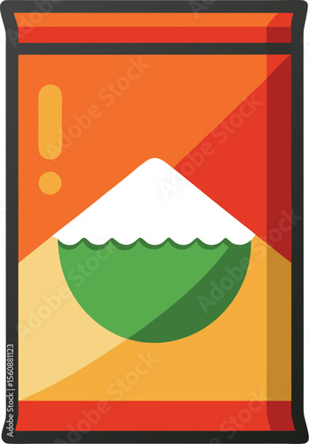 Single sugar packet isolated on a transparent background for food and beverage design isolated on transparent background