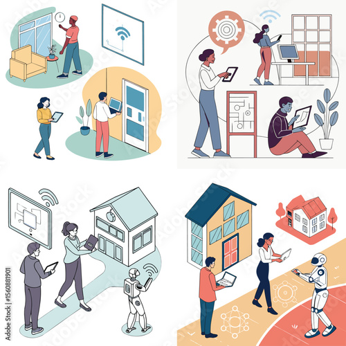 Diverse group using wireless technology for home automation and communication
