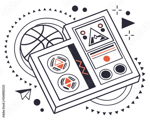 vector illustration of playing cards and gambling chips