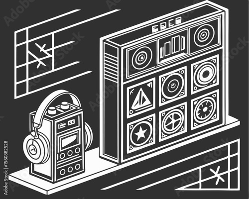 Cyberpunk retro futurism defines the 00s Y2k retro futuristic aesthetic in a vector set of cyber neo futuristic grids and elements